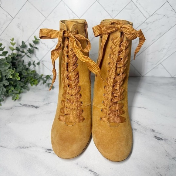 Sezane Alicia High Heel Leather Boots Size US 7 - Picture 3 of 15